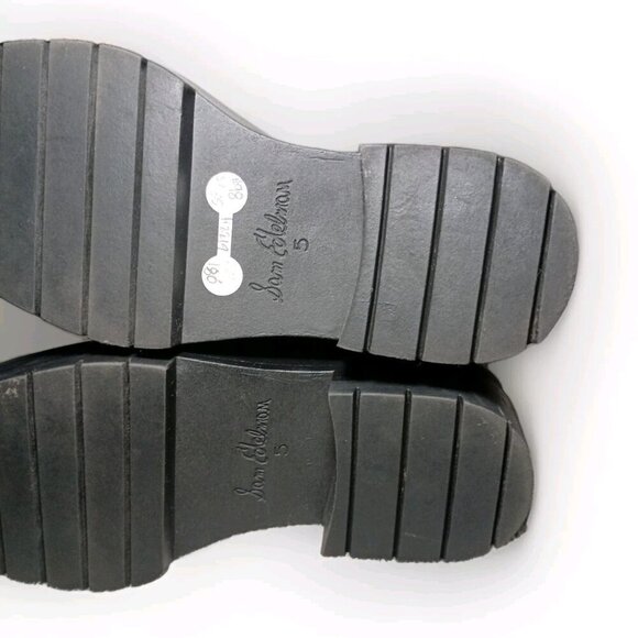 Sam Edelman Lulia Black Chunky Heel Rounded Toe Pull On Sz 5 Chelsea Ankle Boots - Picture 13 of 16